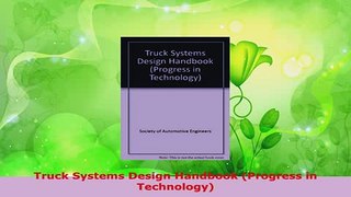 PDF  Truck Systems Design Handbook Progress in Technology PDF Book Free