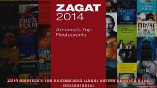 2014 Americas Top Restaurants Zagat Survey Americas Top Restaurants