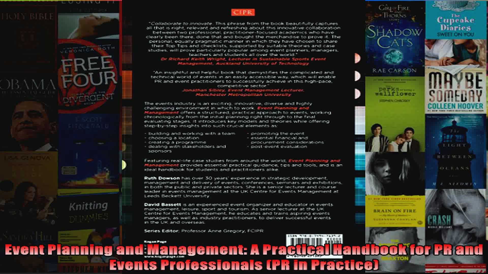 Event Planning and Management A Practical Handbook for PR and Events Professionals PR in