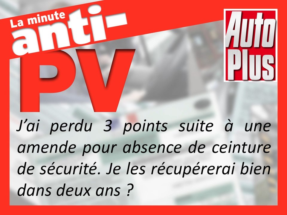 PV et perte de 3 points : quel délai pour les récupérer?