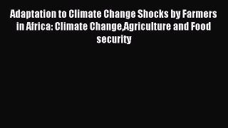 Read Adaptation to Climate Change Shocks by Farmers in Africa: Climate ChangeAgriculture and