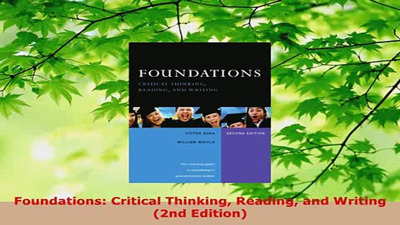 Download  Foundations Critical Thinking Reading and Writing 2nd Edition Read Full Ebook