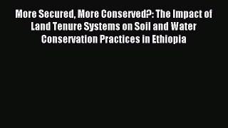 Read More Secured More Conserved?: The Impact of Land Tenure Systems on Soil and Water Conservation
