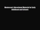 [PDF] Montessori: Educational Material for Early Childhood and Schools [Download] Online