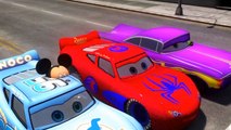 Cars Songs For Kids ♪ I love the mountains ♪ Lightning Spiderman Ramone Mickey Mouse & Hulk