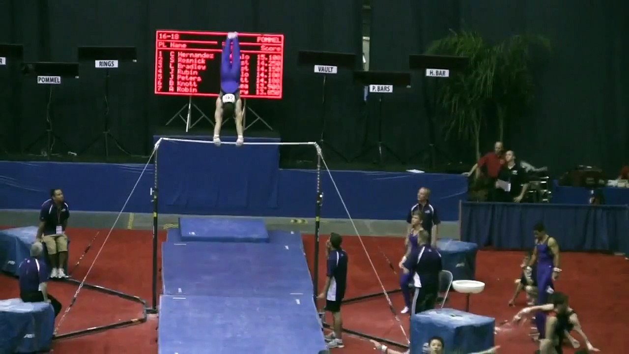 Ce gymnaste fait une très mauvaise chute à la barre fixe