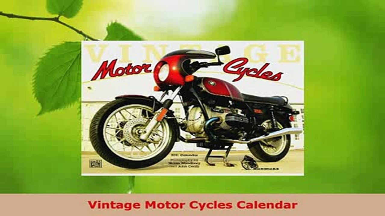 PDF  Vintage Motor Cycles Calendar PDF Online