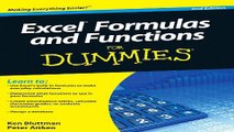 Download Excel Formulas and Functions For Dummies