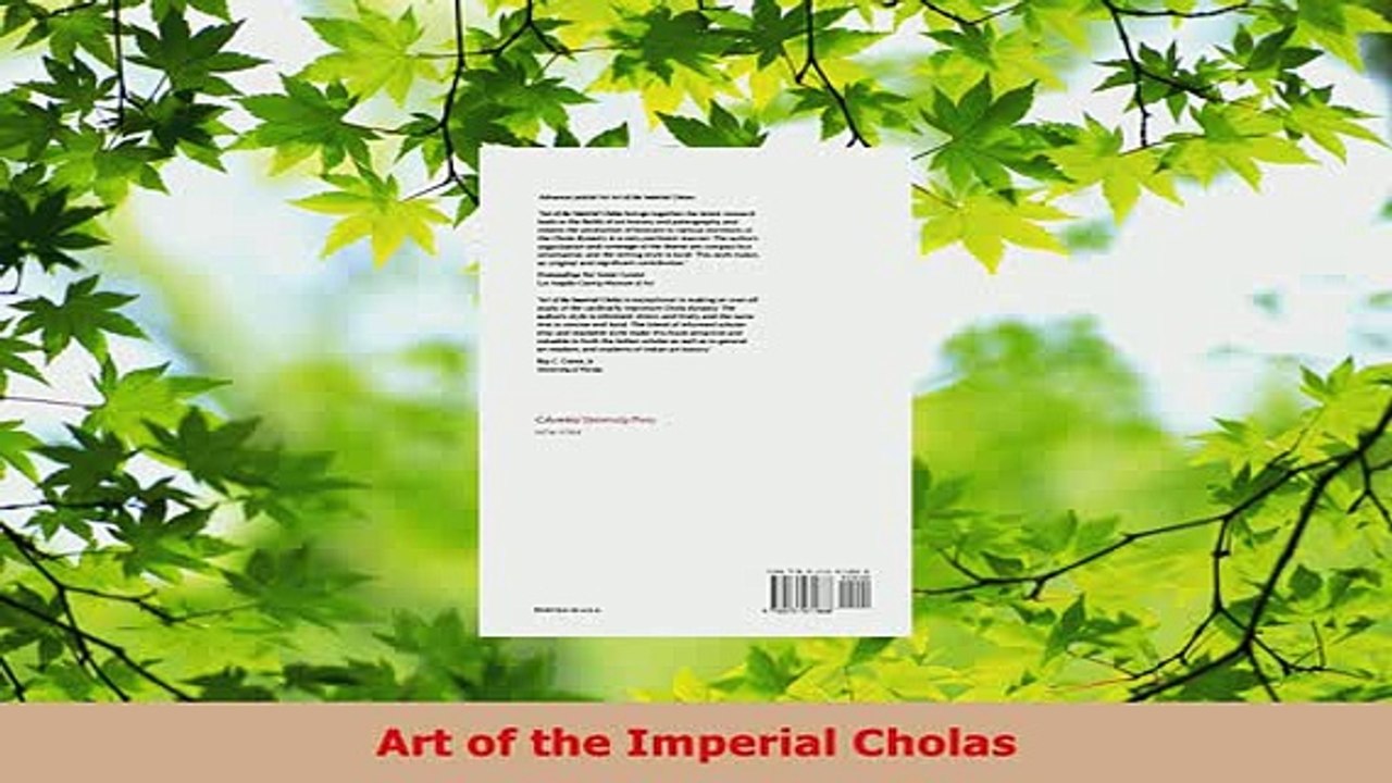 PDF  Art of the Imperial Cholas Ebook