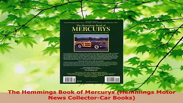 Download The Hemmings Book of Mercurys Hemmings Motor News CollectorCar Books PDF Full Ebook