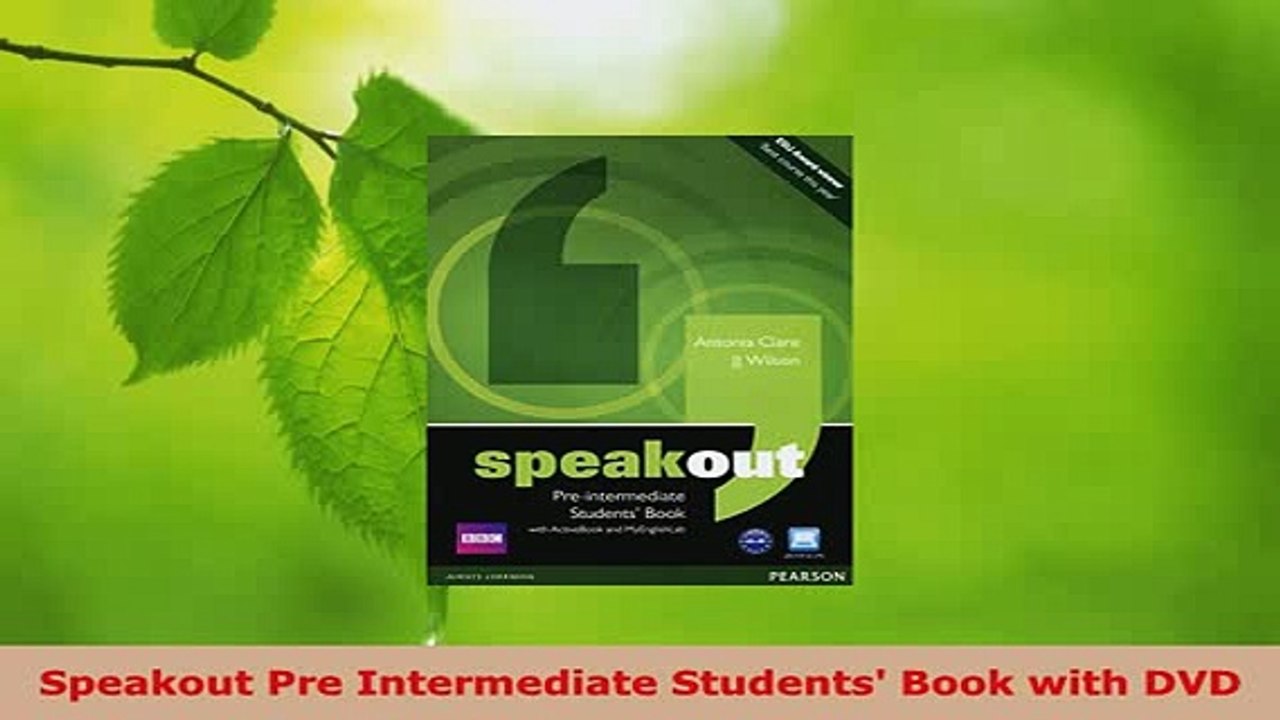 PDF  Speakout Pre Intermediate Students Book with DVD PDF Full Ebook