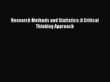 Download Research Methods and Statistics: A Critical Thinking Approach  EBook