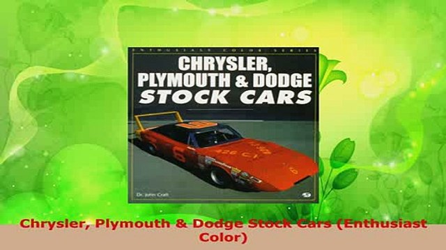 Download Chrysler Plymouth Dodge Stock Cars Enthusiast Color Read Online