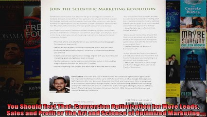 下载视频: You Should Test That Conversion Optimization for More Leads Sales and Profit or The Art