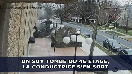 Une voiture tombe du quatrième étage d’un parking avec sa conductrice