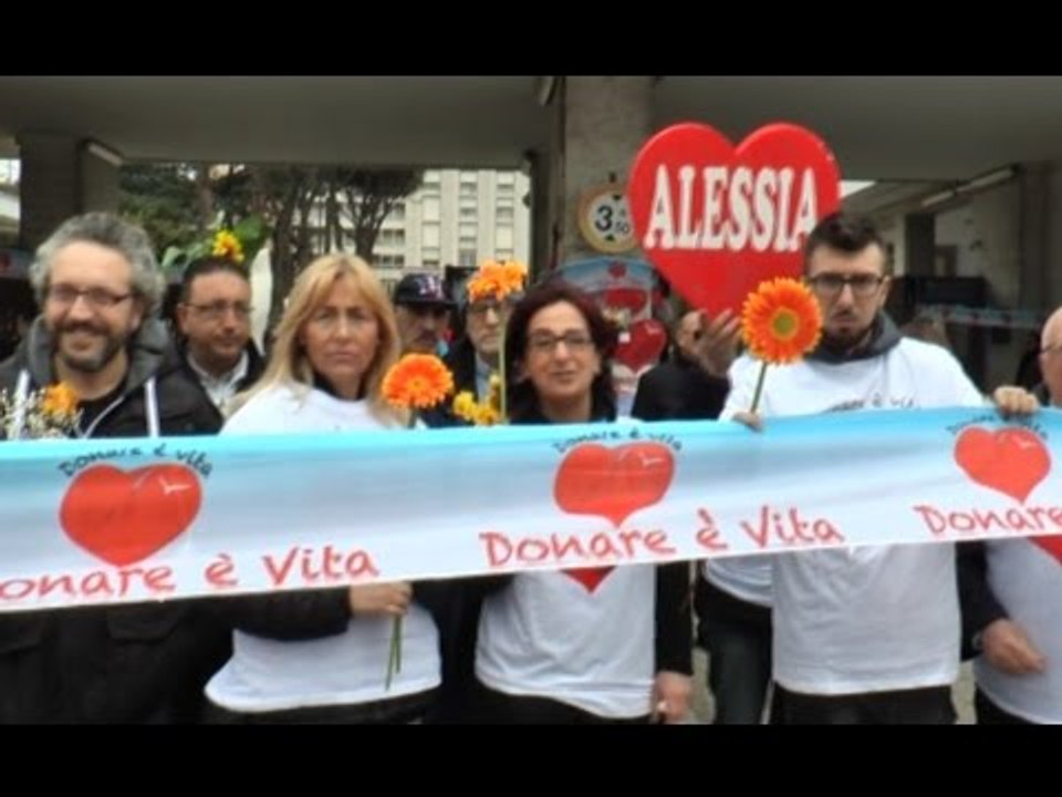 Napoli - Trapianti di cuore, protesta davanti al Monaldi (24.03.16)