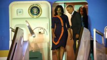 U.S. President Barack Obama arrives in Argentina