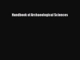 Read Handbook of Archaeological Sciences PDF Online