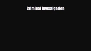 Read ‪Criminal Investigation Ebook Free