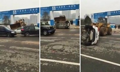 Never Park Illegally At A Chinese Construction Site