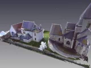 Relevé 3D et visite virtuelle dans le nuage de points ancien presbytère de Villandry