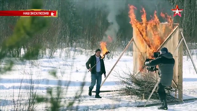 Первый в истории российский боевой робот ведет огонь: эксклюзивные кадры