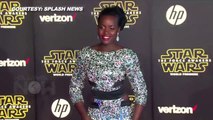 Lupita Nyongo DAZZLES In Shimmery Gown At Star Wars: The Force Awken Red Carpet