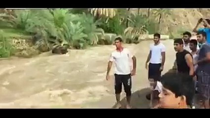 Boys swimming in the canal.