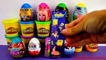 Shopkins Play Doh Barbie Kinder Surprise Spiderman Peppa Pig Spongebob Surprise Eggs StrawberryJamTo