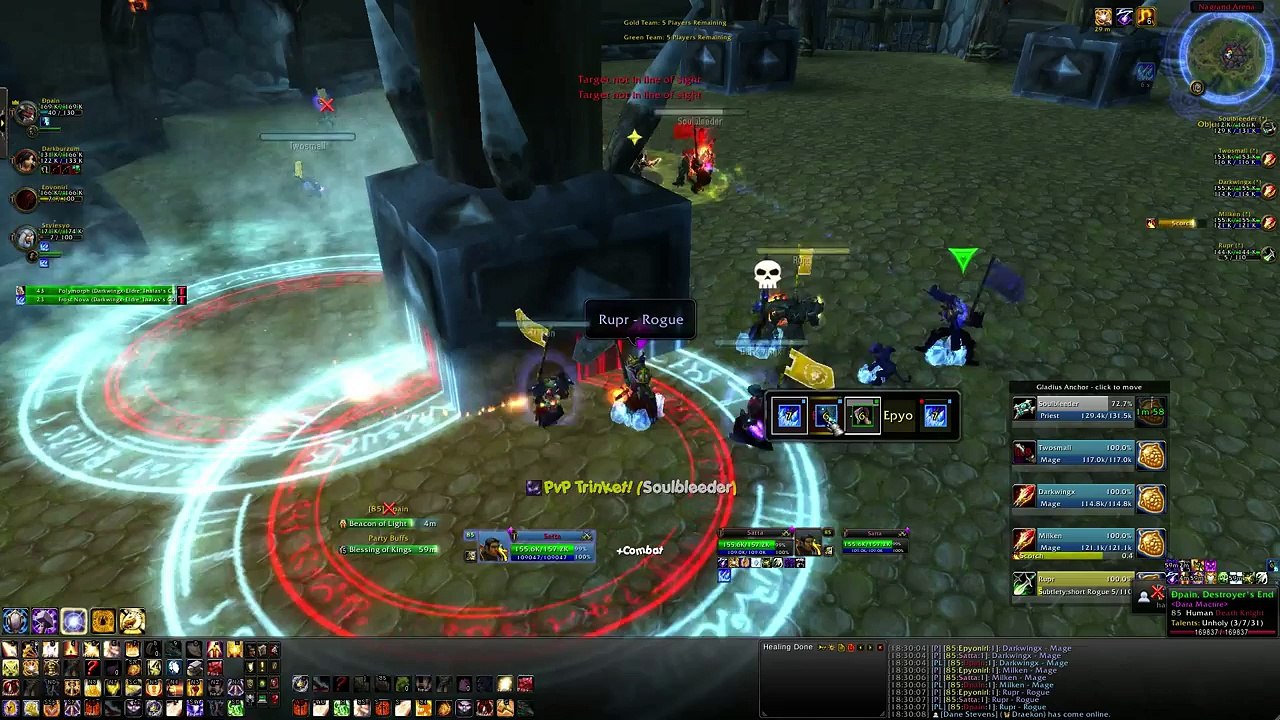 World of Warcraft - Arena Fun! #7 Pally, Priest, DK, Rogue, Hunter
