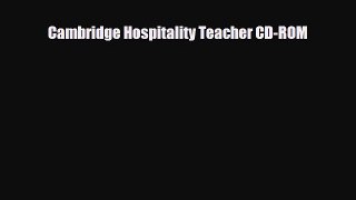 Download ‪Cambridge Hospitality Teacher CD-ROM PDF Online