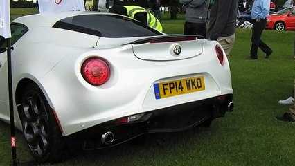 Alfa Romeo 4C Sports Coupe with engine noise