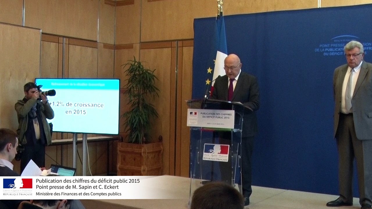 Archive - Déficit public 2015 : les grandes lignes du point presse de M. Sapin et C. Eckert