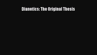 PDF Dianetics: The Original Thesis  EBook