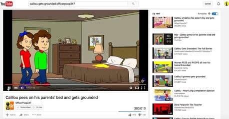 My React #65: Caillou pees on his Parents Bed and gets Grounded