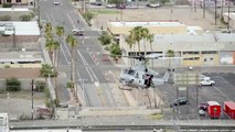 Marines AH 1 SuperCobra & UH 1Y Huey Helicopters Land In Downtown Phoenix