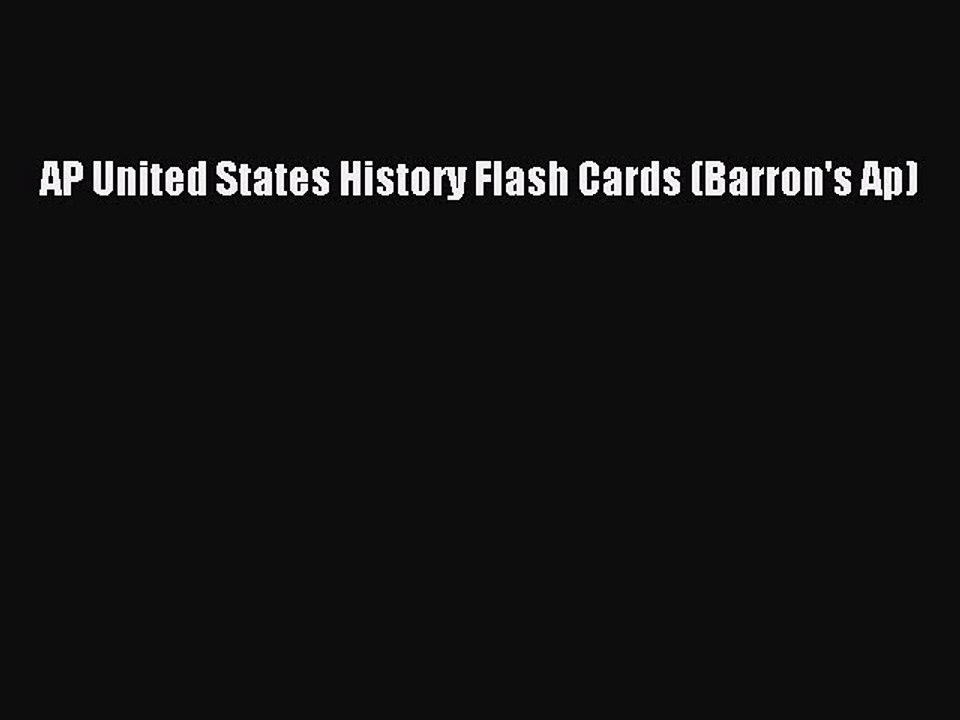 Read AP United States History Flash Cards (Barron's Ap) Ebook Free