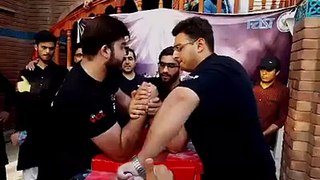 VCL team member Omer Farooq Khan Sherwani secured 1st Place in All Pakistan Inter University Arm Wrestling Championship