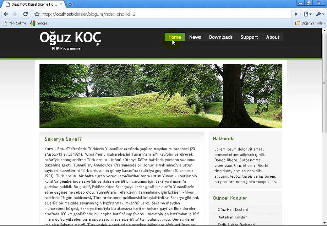 PHP Blog Kodlama 4 Görsel Ders