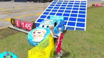 White Spiderman and Frozen Elsa at Airport Disney Cars Colors Lightning McQueen HD - Nurse