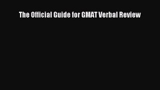 Read The Official Guide for GMAT Verbal Review Ebook Free