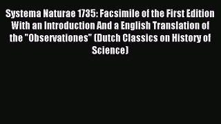 Download Systema Naturae 1735: Facsimile of the First Edition With an Introduction And a English