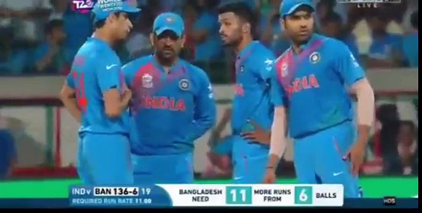 Last over - India Vs Bangladesh World Cup T20 -23-03-2016 - THRILLER