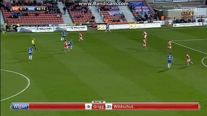Swindon vs Wigan 0-2 amazing  goal by Power  25.03.2016