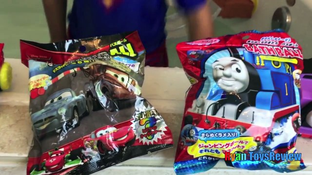 Disney Cars Toys Thomas and Friends Bath Balls Japanese Surprise Toys Color Changers McQue