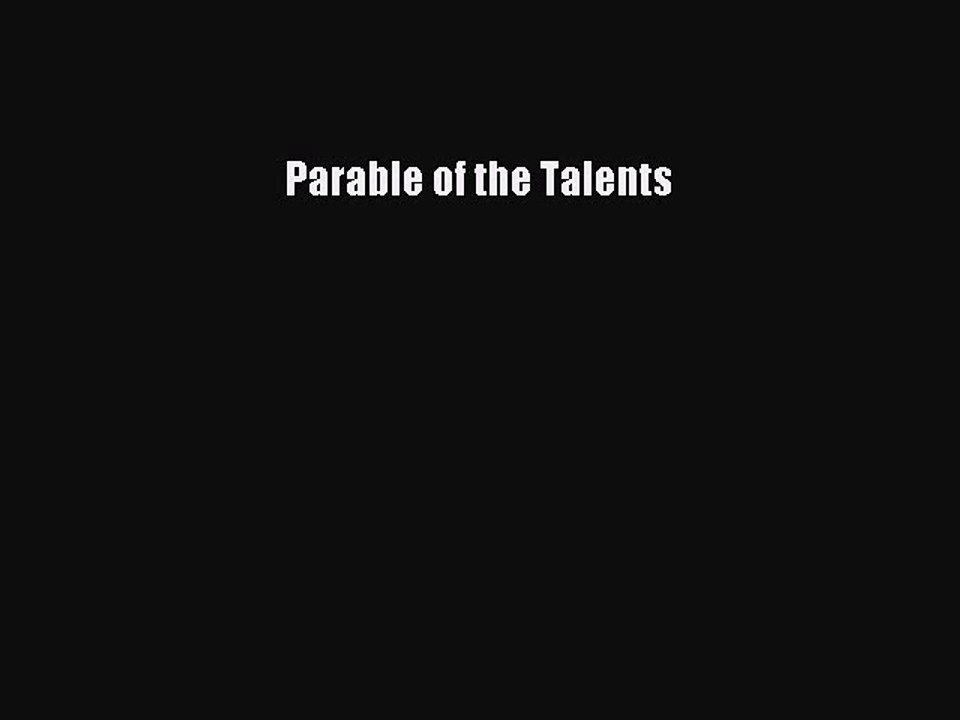 PDF Parable of the Talents Free Books