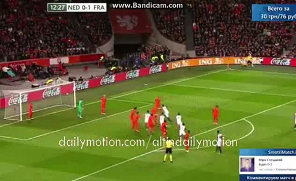 Olivier Giroud Goal - Netherlands 0-3 France - 25.03.2016