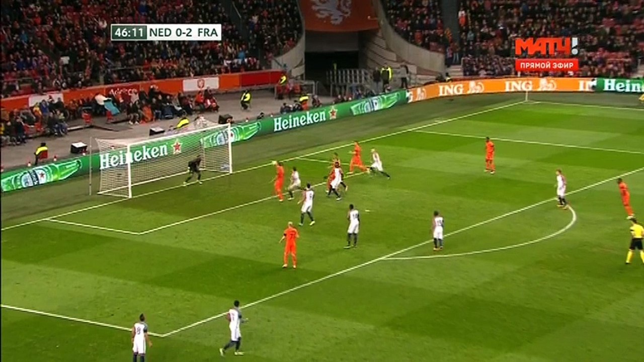 Luuk de Jong Goal - Netherlands 1 - 2 France 25.03.2016
