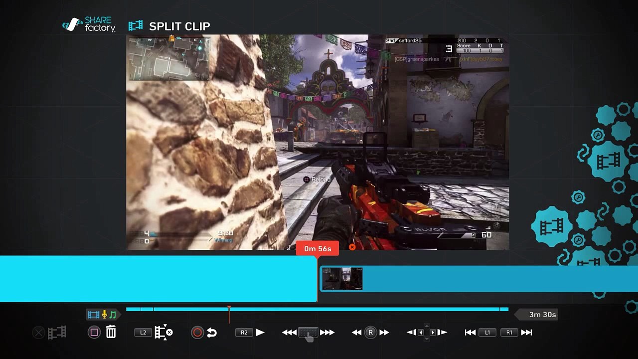 Sharefactory Tutorial Lesson 2 - Split a clip and add a Transition