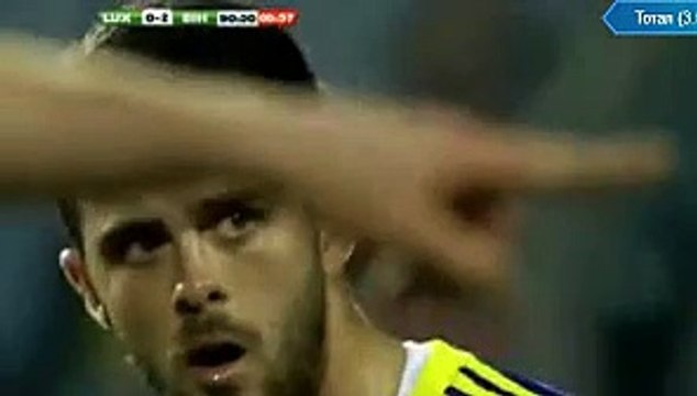 Miralem Pjanic Goal - Luxembourg 0-3 Bosnia & Herzegovina - 25.03.2016 HD